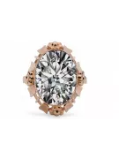 Zirkonia původní vinobraní 14k produkt s růžovým zlatým kroužkem vinobraní Vrc043r stylu